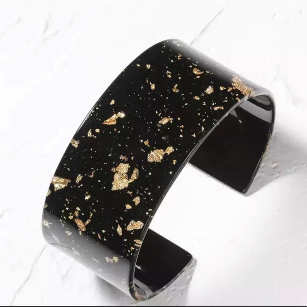 Black & Gold Acrylic Bangle